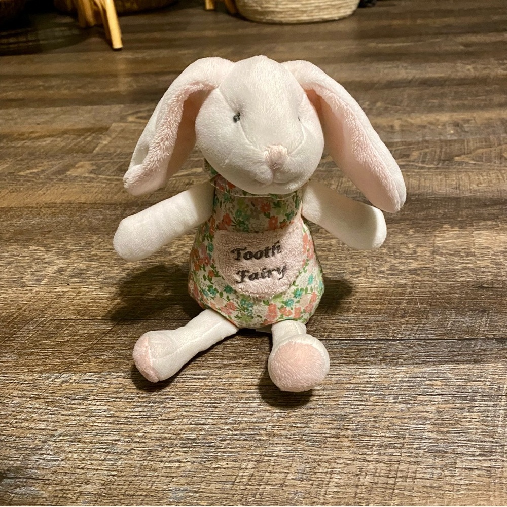 Maison Chic Beth The Bunny Tooth Fairy Plush 9in bunny plush stuffed w/pocket